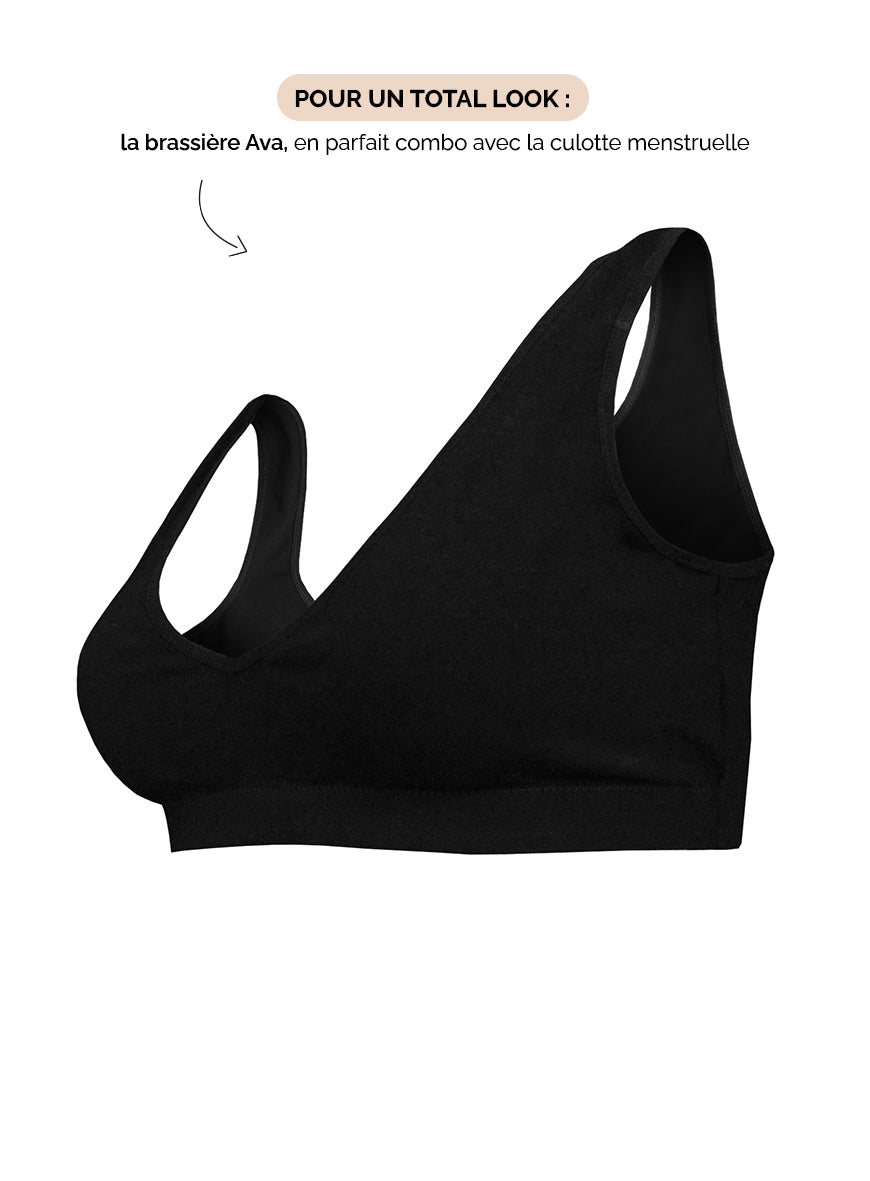 Brassière assortie culotte menstruelle coton