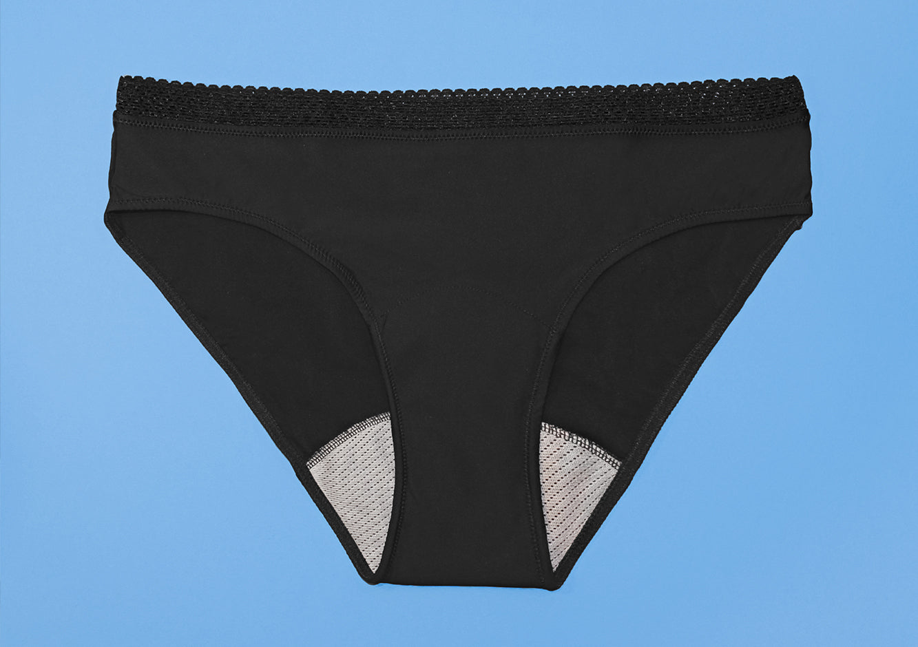 Chloé jour noir - culotte menstruelle pertes blanches