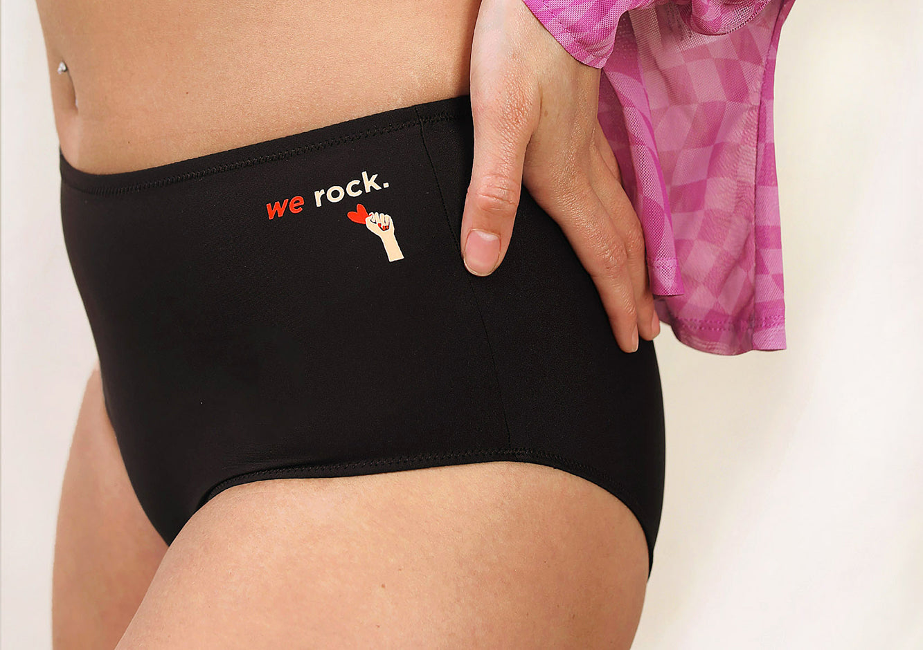 Clara We Rock - culotte menstruelle taille haute polyamide