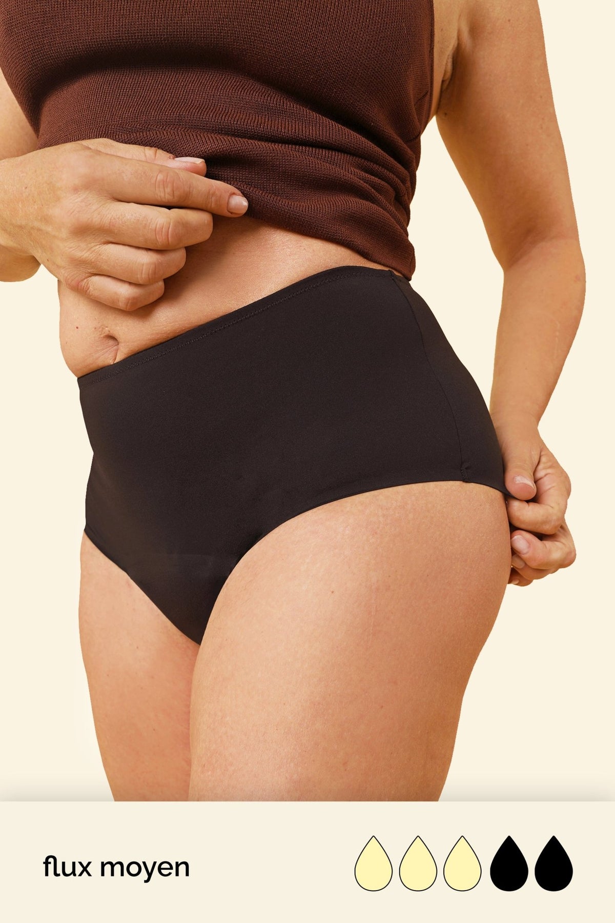 Alice - culotte lavable taille haute  anti fuites urinaires  Alice - culotte lavable taille haute blooming anti fuites urinaires  Blooming