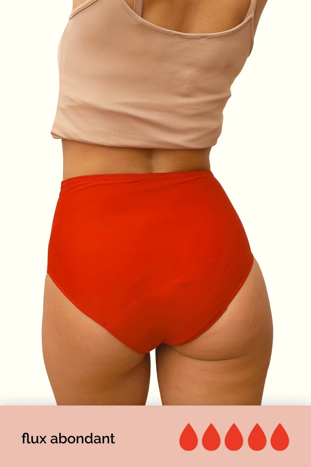 Super Romy Rouge - culotte menstruelle taille haut pour flux abondant meilleure culotte de règles