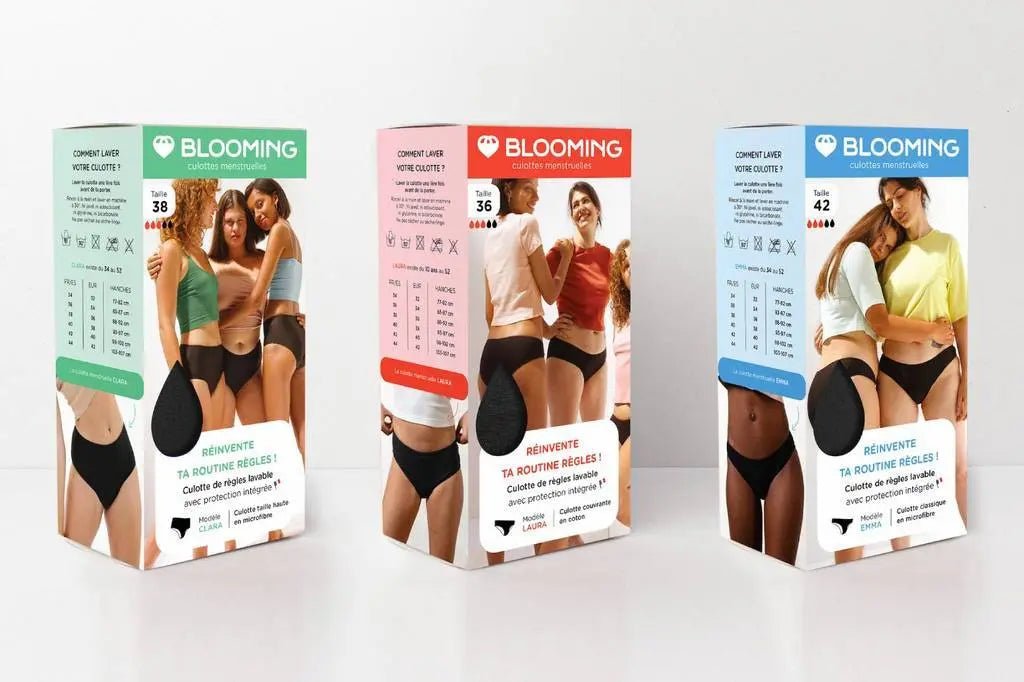 Les culottes menstruelles Blooming vendues chez Monoprix. - BLOOMING
