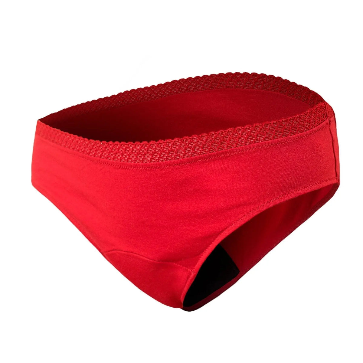 Super Marie Rouge Culotte Menstruelle en coton et dentelle - Blooming_Rocks - 2